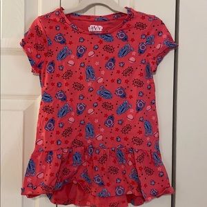 EUC Girls Star Wars droid tee size S (6-7)